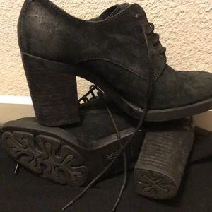 Black Genuine Leather ankle booties